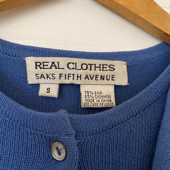 Vintage Saks Fifth Avenue Silk & Cashmere Sweater Set / Size Small - Picture 2 of 4